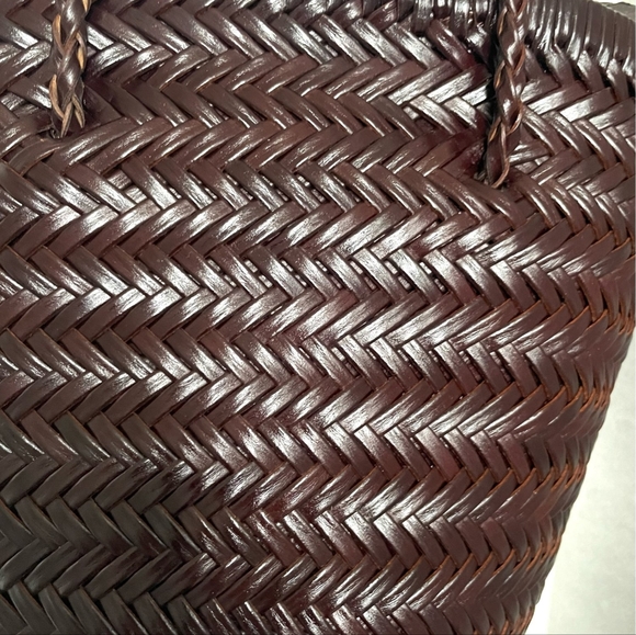 Nwt Real Leather Woven Bag - Picture 8 of 11